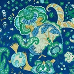 MAJORELLE VELVET fabric BLUE color by Schumacher