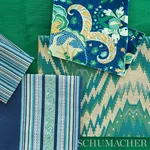 MAJORELLE VELVET fabric BLUE color by Schumacher