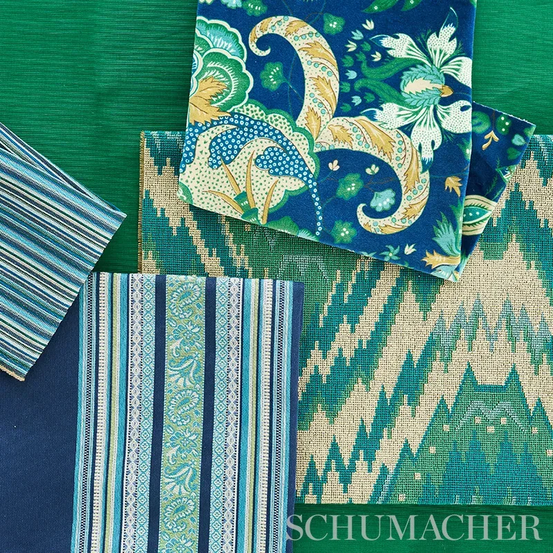 MAJORELLE VELVET fabric BLUE color by Schumacher