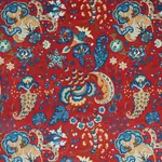 MAJORELLE VELVET fabric RED color by Schumacher