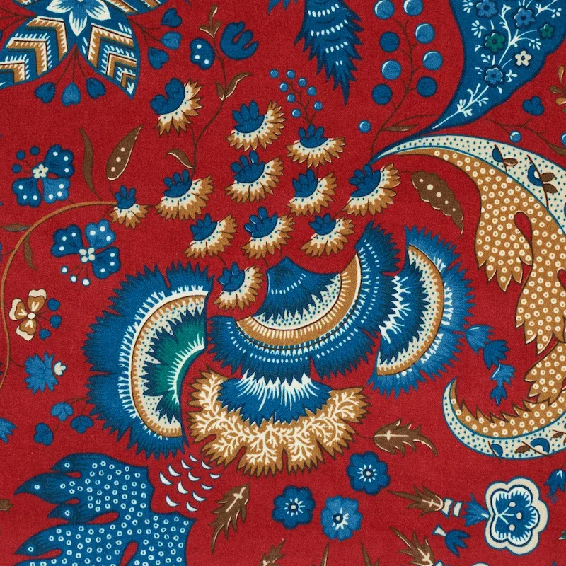 MAJORELLE VELVET fabric RED color by Schumacher