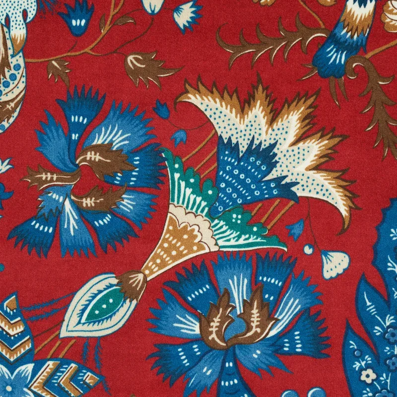 MAJORELLE VELVET fabric RED color by Schumacher