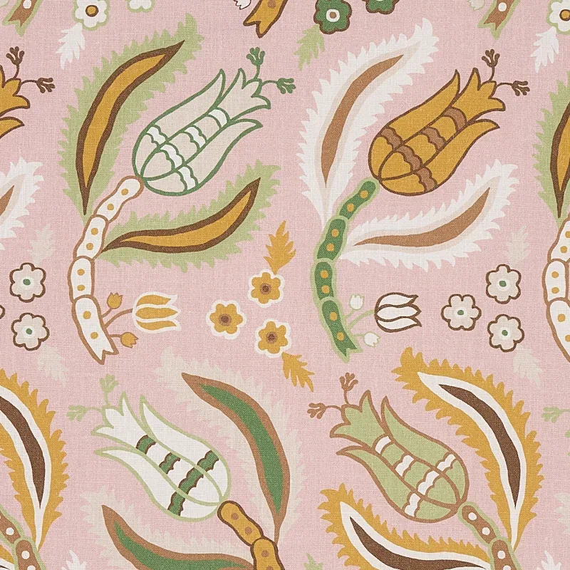 MALABAR VINE Fabric – BLUSH | Schumacher | Wallpaper Twins MALABAR VINE fabric BLUSH color by Schumacher