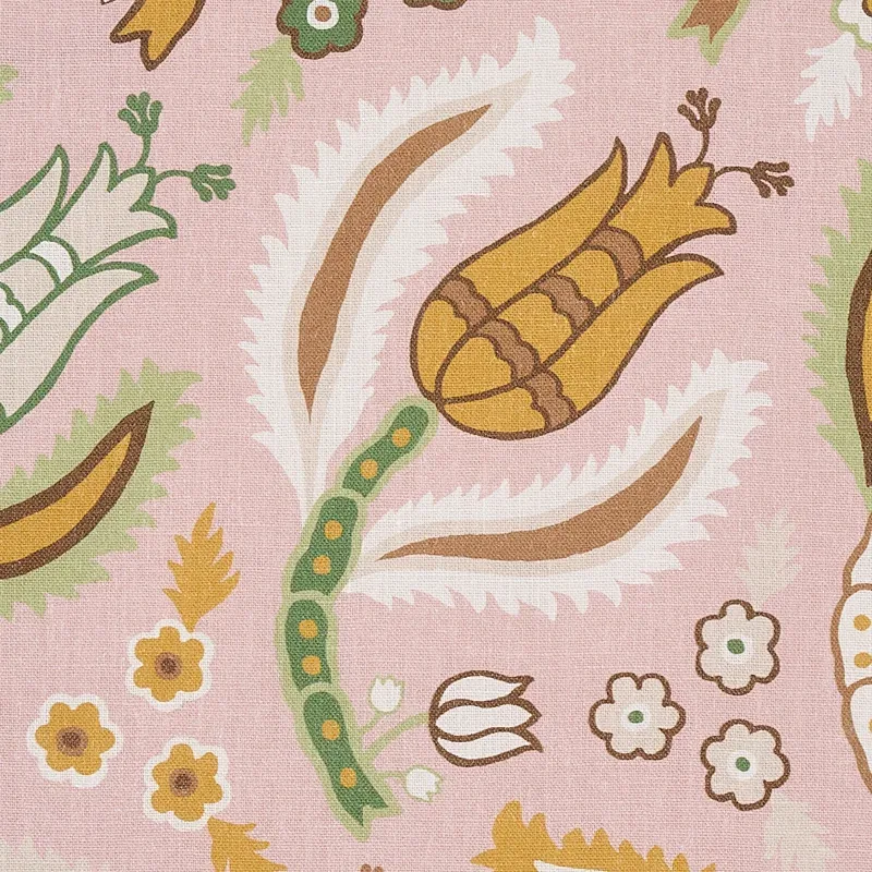 MALABAR VINE Fabric – BLUSH | Schumacher | Wallpaper Twins MALABAR VINE fabric BLUSH color by Schumacher