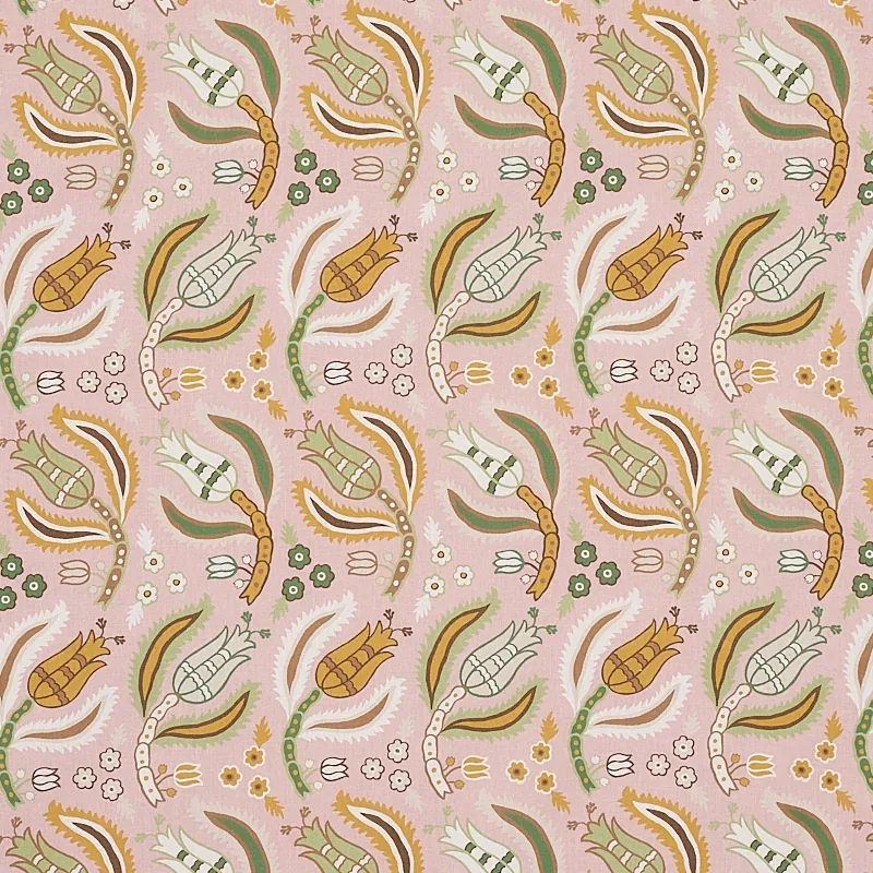 MALABAR VINE fabric BLUSH color by Schumacher