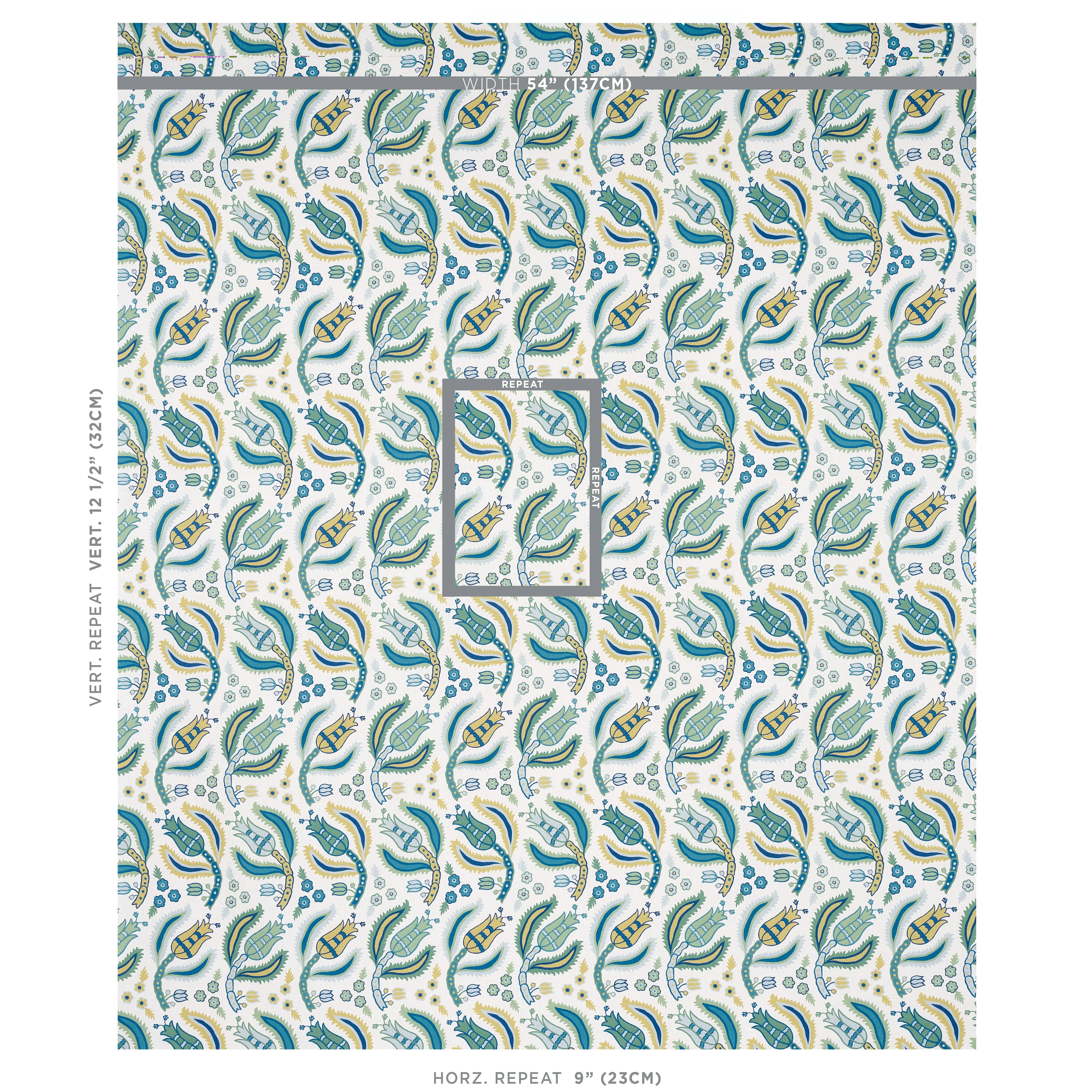 MALABAR VINE Fabric – PEACOCK | Schumacher | Wallpaper Twins MALABAR VINE fabric PEACOCK color by Schumacher