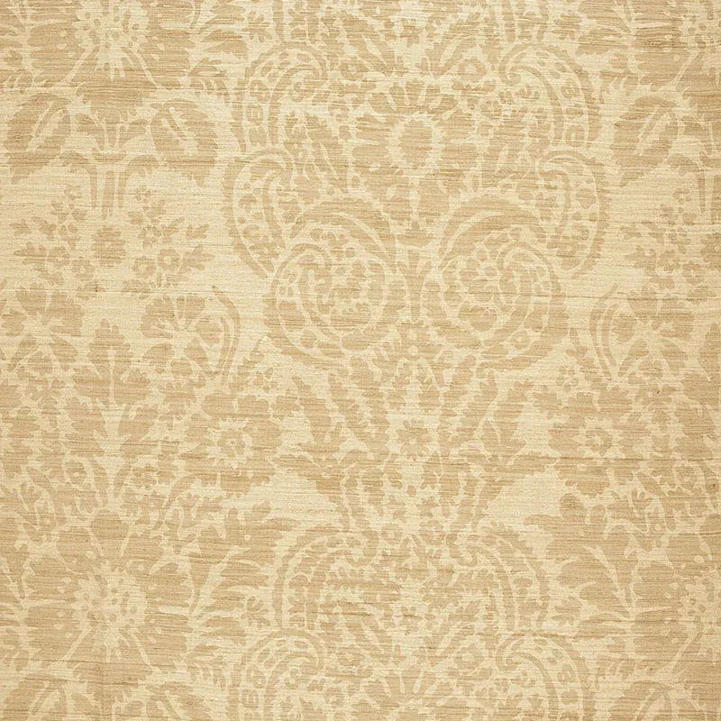 MALAY DAMASK PRINT fabric CANDLELIGHT color by Schumacher