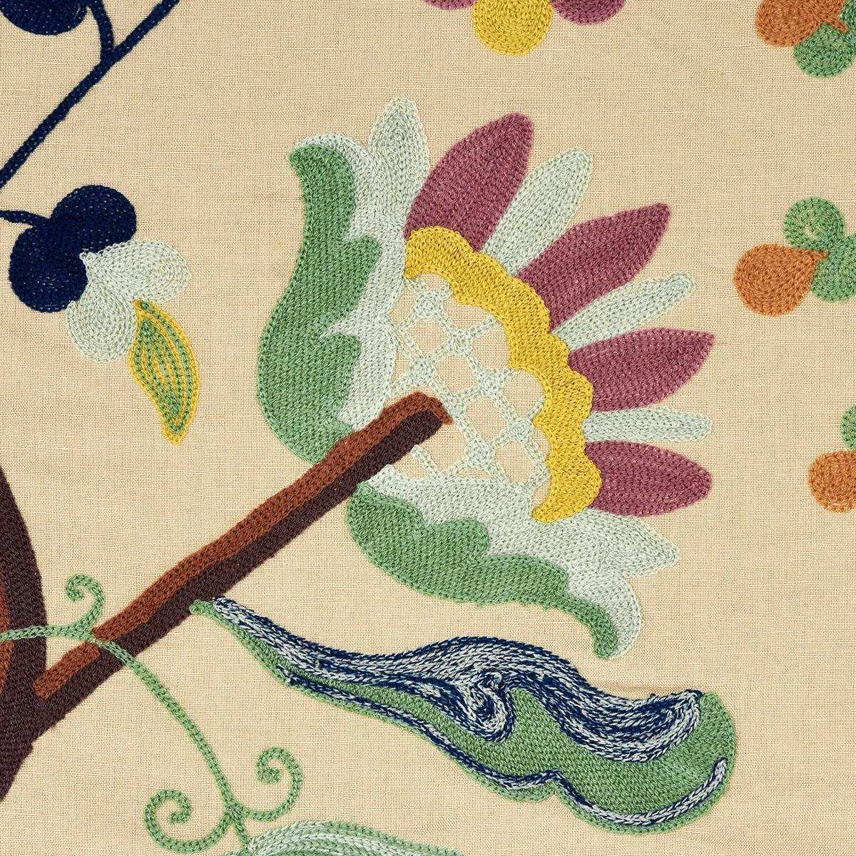 MANDEVILLA EMBROIDERY Fabric – DOCUMENT | Schumacher | Wallp MANDEVILLA EMBROIDERY fabric DOCUMENT color by Schumacher