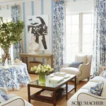 MANDEVILLE EMBROIDERY Fabric – GRENADINE | Schumacher | Wall MANDEVILLE EMBROIDERY fabric GRENADINE color by Schumacher