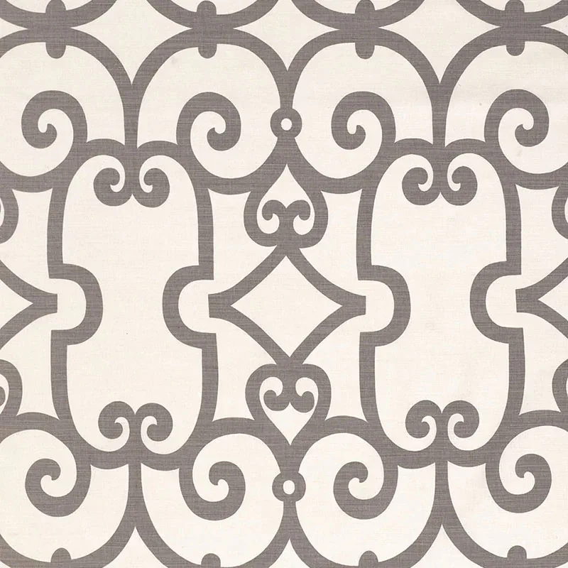 MANOR GATE fabric CHARCOAL color by Schumacher