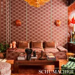 MARACENA JACQUARD fabric RED color by Schumacher