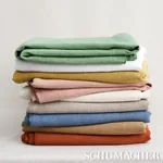MARCO PERFORMANCE LINEN fabric SAFFRON color by Schumacher