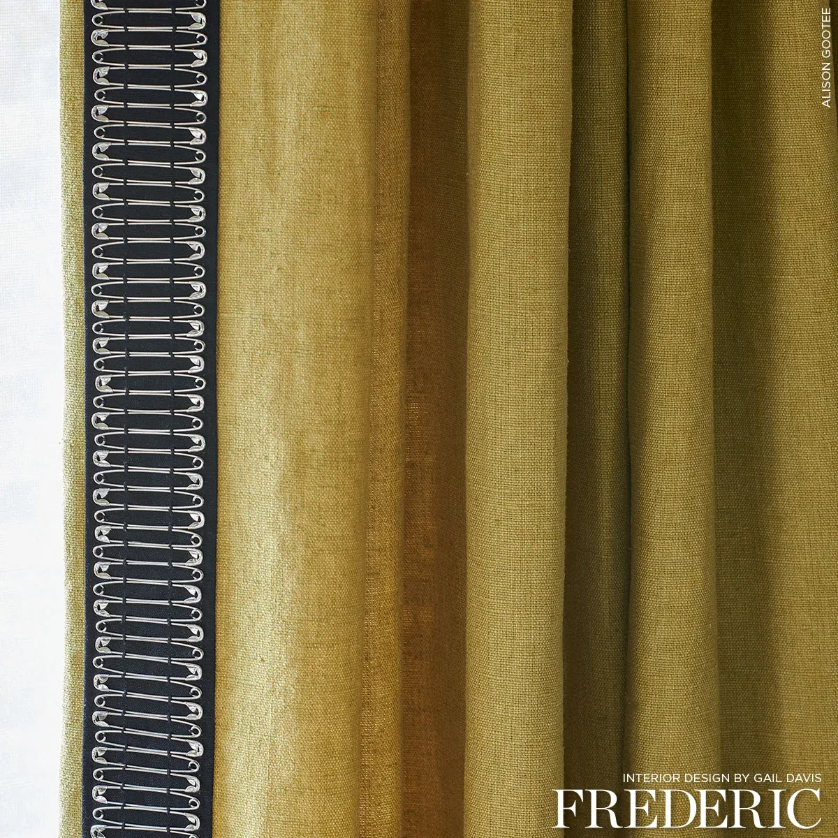 MARCO PERFORMANCE LINEN fabric SAFFRON color by Schumacher