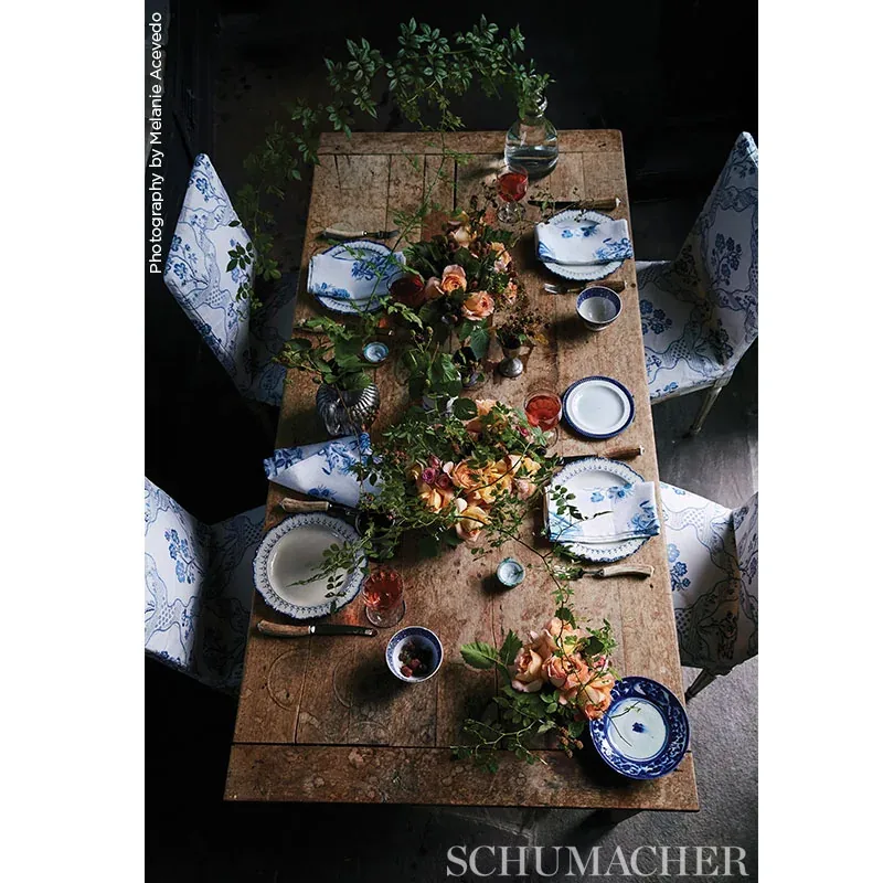 MARELLA fabric DELFT color by Schumacher