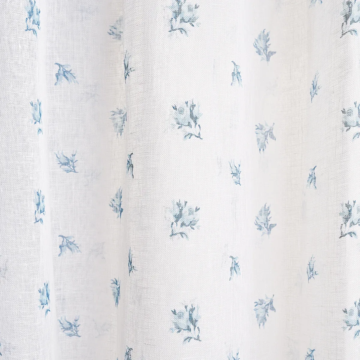 MARGIE FLORAL SHEER fabric SOFT BLUE color by Schumacher