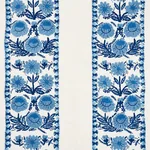 MARGUERITE EMBROIDERY fabric SKY color by Schumacher