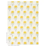 Marigold Hand Block Print Fabric – YELLOW | Schumacher | Wal Marigold Hand Block Print fabric YELLOW color by Schumacher