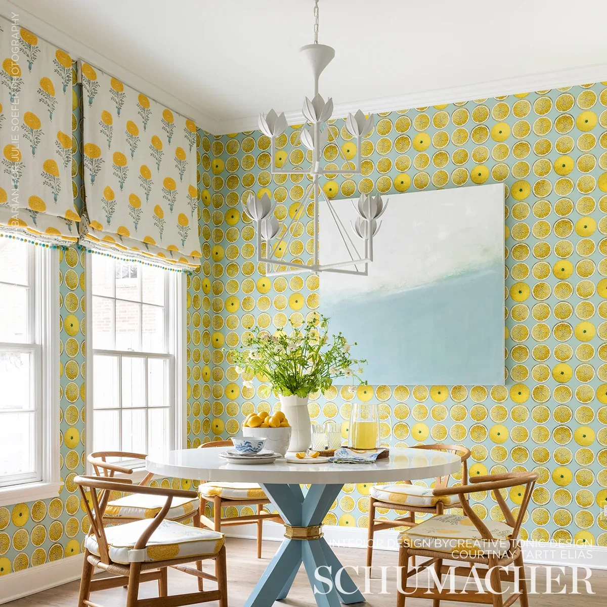 Marigold Hand Block Print Fabric – YELLOW | Schumacher | Wal Marigold Hand Block Print fabric YELLOW color by Schumacher