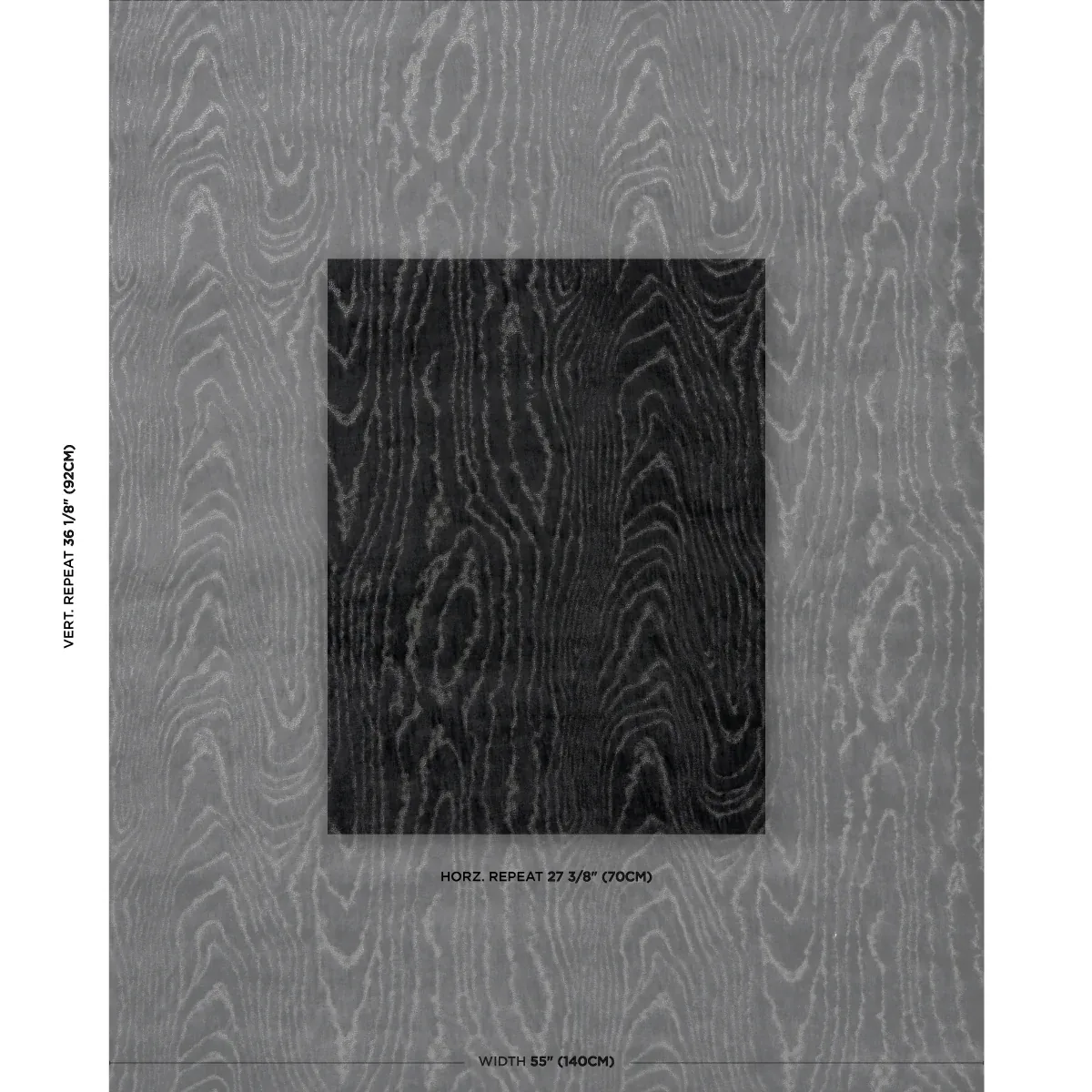 MARISA MOIRE VELVET Fabric – SMOKE | Schumacher | Wallpaper MARISA MOIRE VELVET fabric SMOKE color by Schumacher