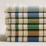 MARKIE STRIPE Fabric – CHINA BLUE | Schumacher | Wallpaper T MARKIE STRIPE fabric CHINA BLUE color by Schumacher