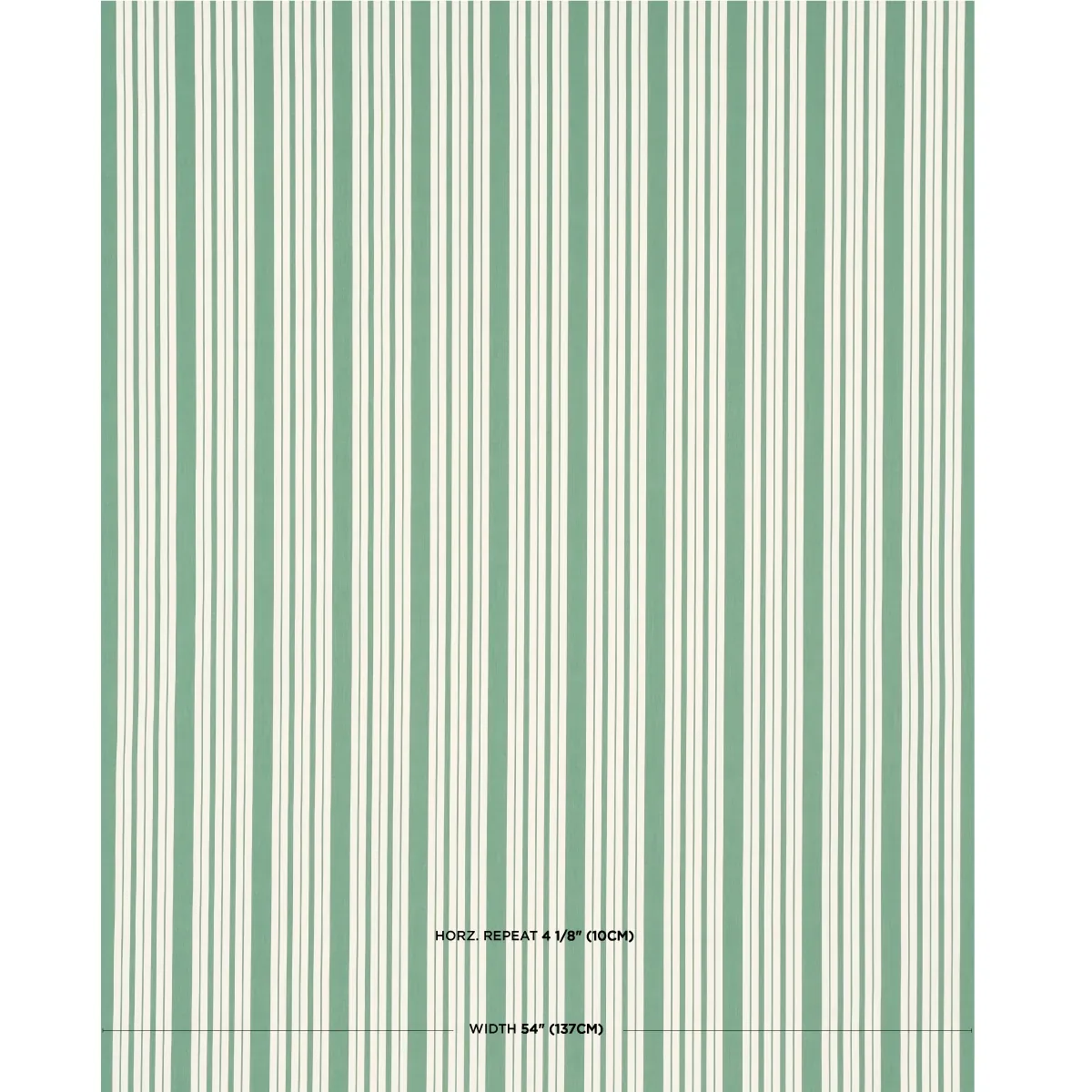 MARKIE STRIPE fabric EMERALD color by Schumacher