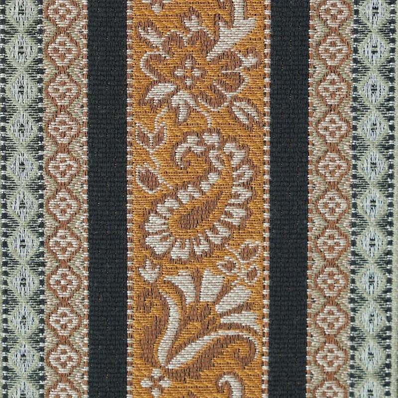 MARKOVA STRIPE fabric BLACK color by Schumacher