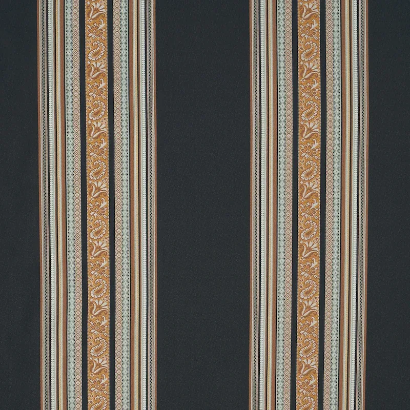 MARKOVA STRIPE fabric BLACK color by Schumacher