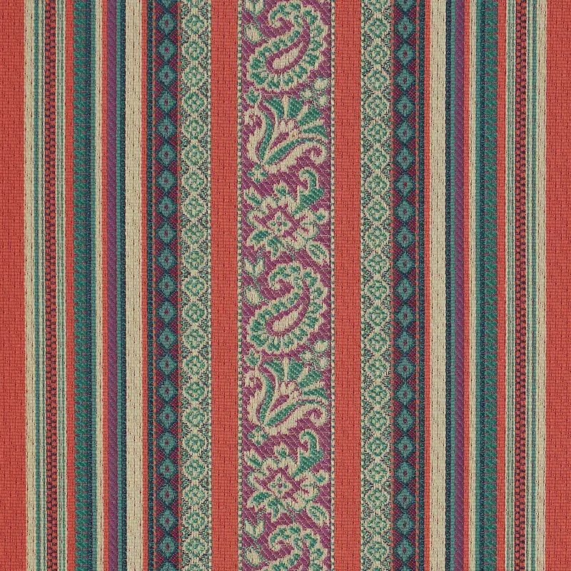 MARKOVA STRIPE fabric RED color by Schumacher
