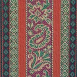 MARKOVA STRIPE fabric RED color by Schumacher