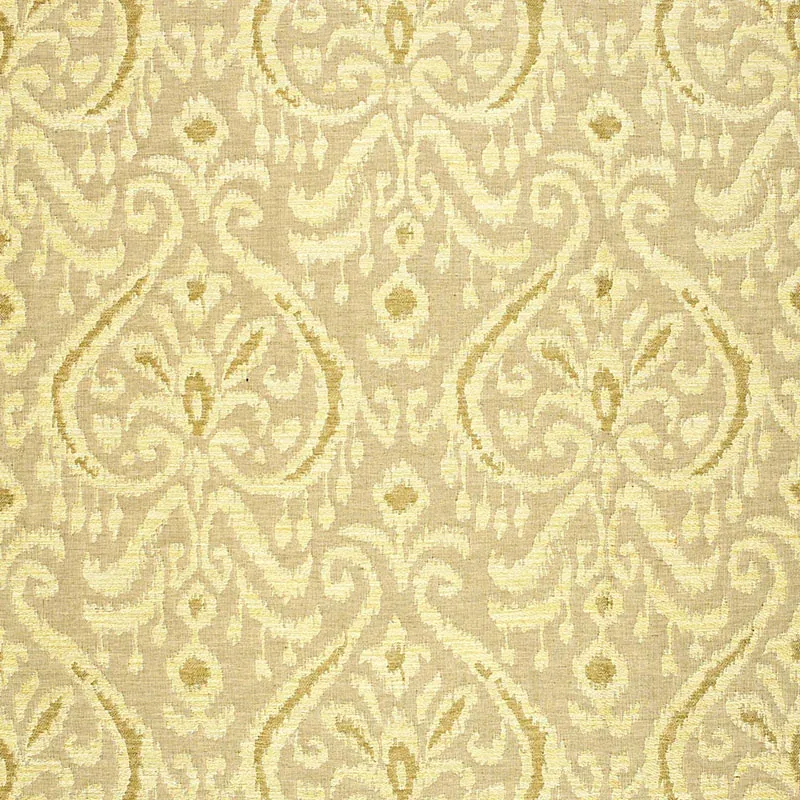 MAROC LINEN DAMASK fabric SAUTERNE color by Schumacher