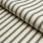 MARQUET TICKING STRIPE Fabric – CARBON | Schumacher | Wallpa MARQUET TICKING STRIPE fabric CARBON color by Schumacher