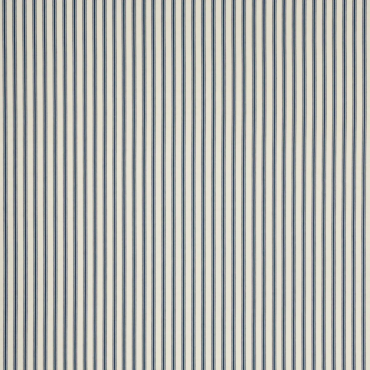 MARQUET TICKING STRIPE fabric NAVY color by Schumacher