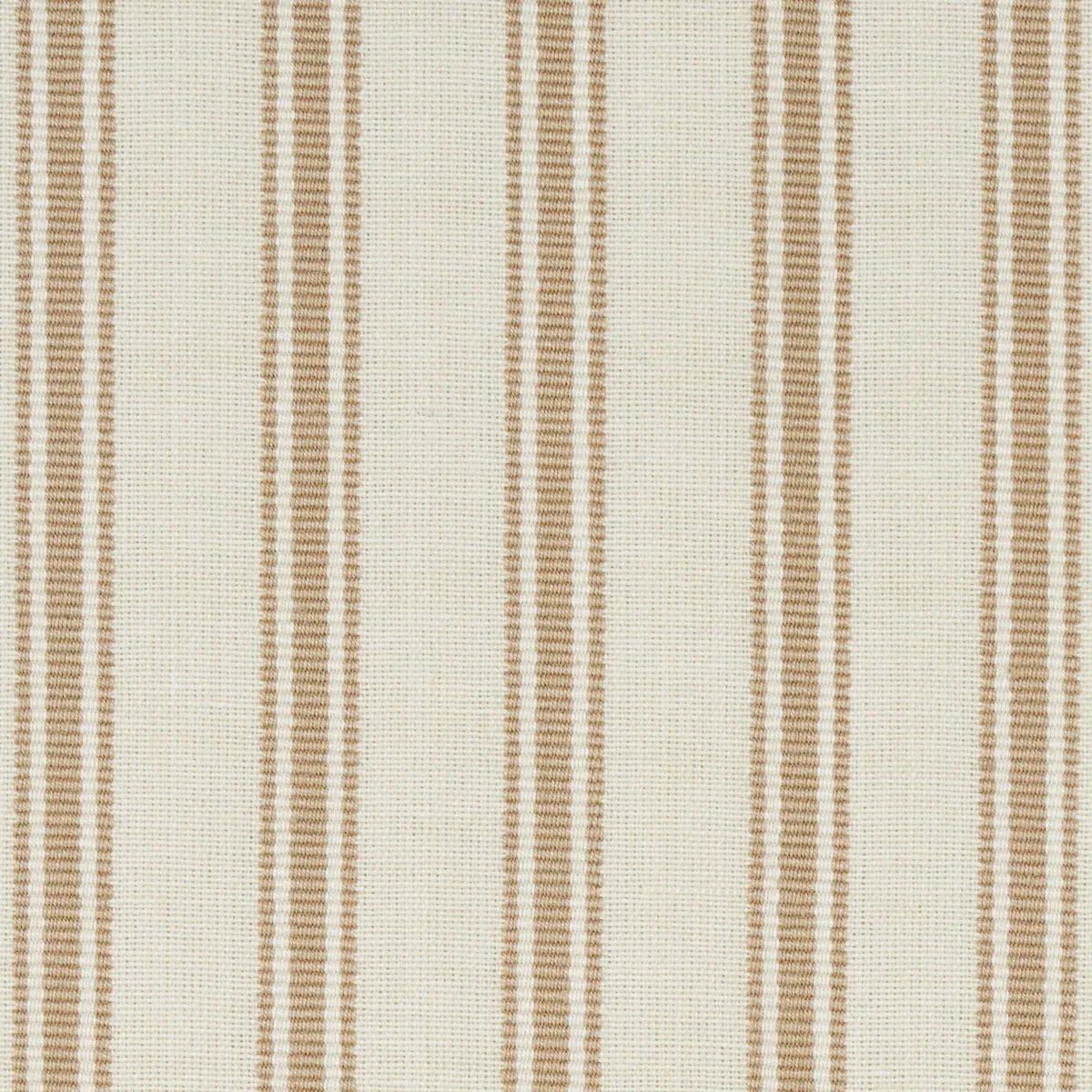 MARQUET TICKING STRIPE fabric SAND color by Schumacher