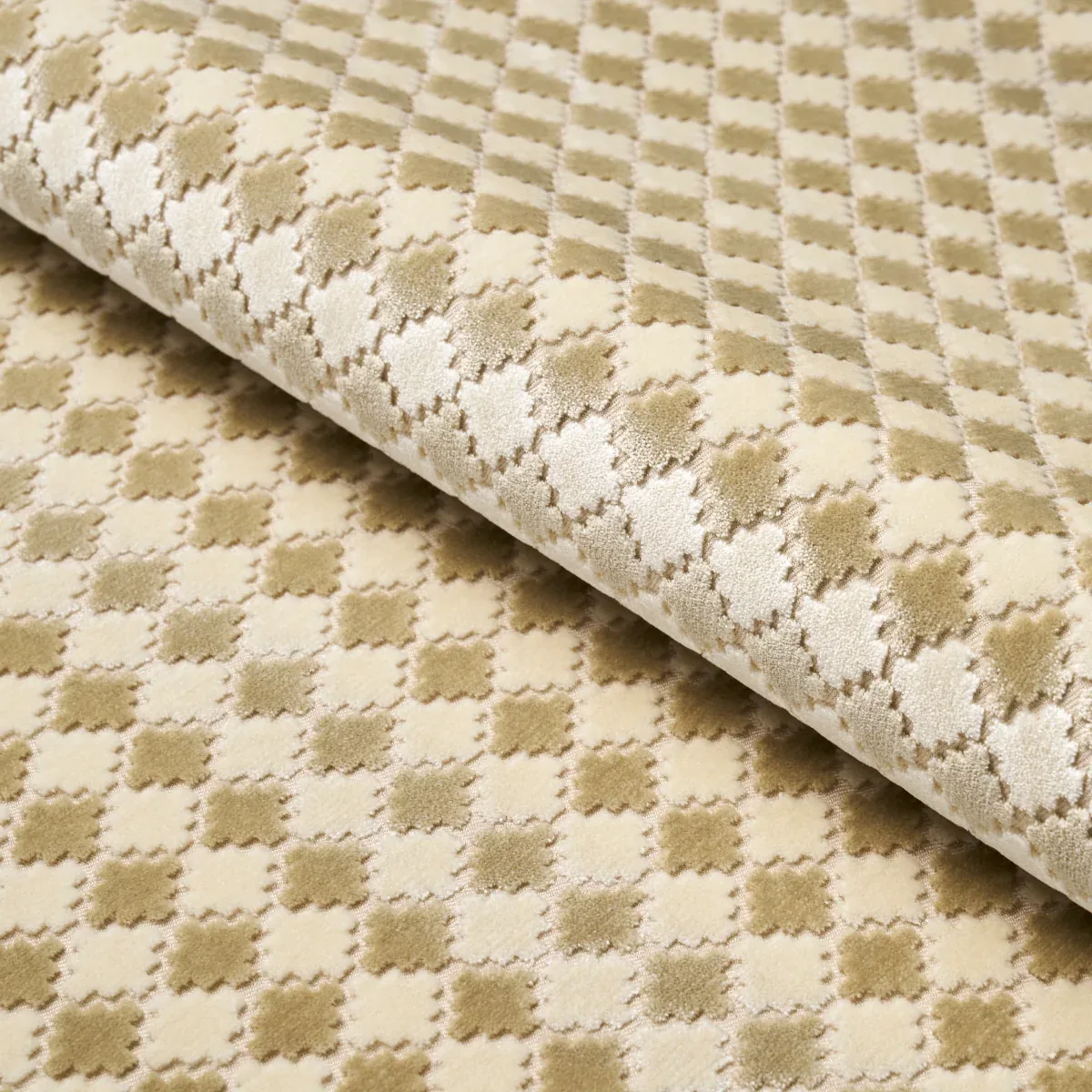 MARRAKESH VELVET fabric CHAMPAGNE color by Schumacher