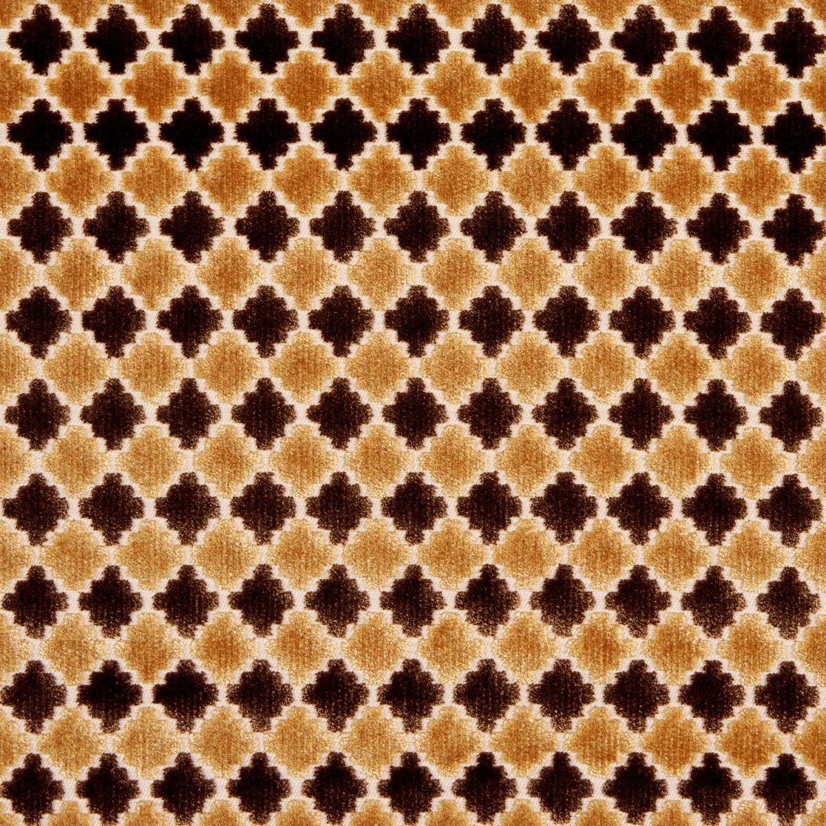 MARRAKESH VELVET Fabric – CHOCOLATE BROWN | Schumacher | Wal MARRAKESH VELVET fabric CHOCOLATE BROWN color by Schumacher