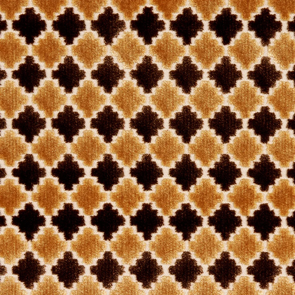 MARRAKESH VELVET Fabric – CHOCOLATE BROWN | Schumacher | Wal MARRAKESH VELVET fabric CHOCOLATE BROWN color by Schumacher
