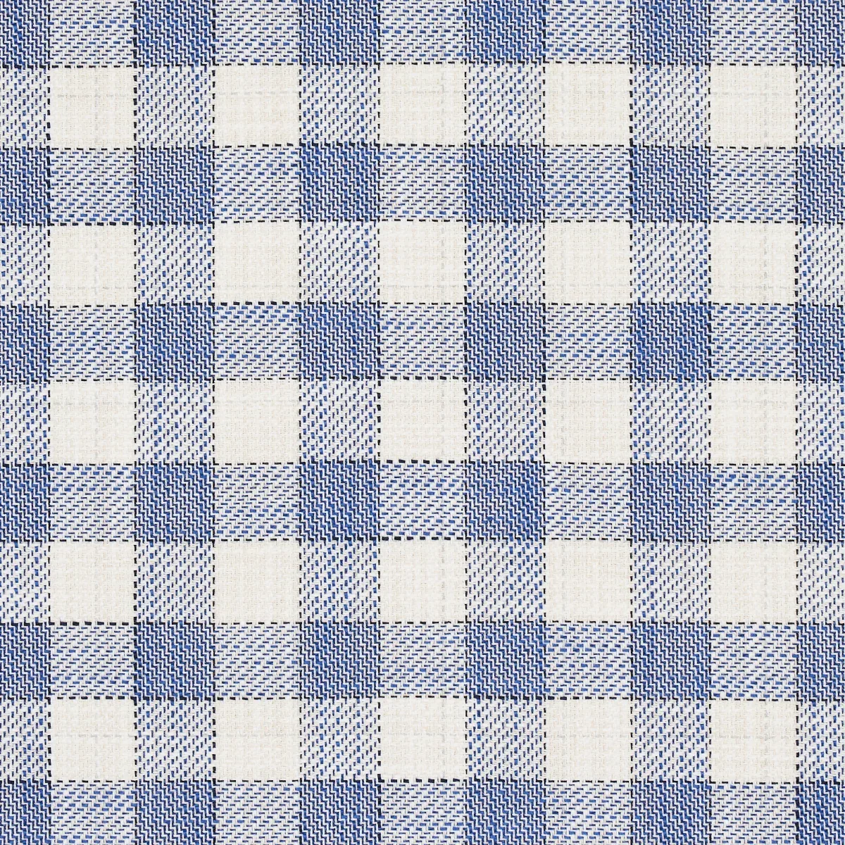 MARTINA PLAID INDOOR/OUTDOOR fabric NAVY color by Schumacher