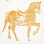 Marwari Horse fabric MUSTARD color by Schumacher