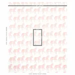 Marwari Horse fabric PINK color by Schumacher