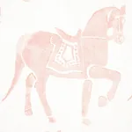 Marwari Horse fabric PINK color by Schumacher
