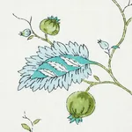 MARYAM VINE Fabric – PEACOCK | Schumacher | Wallpaper Twins MARYAM VINE fabric PEACOCK color by Schumacher