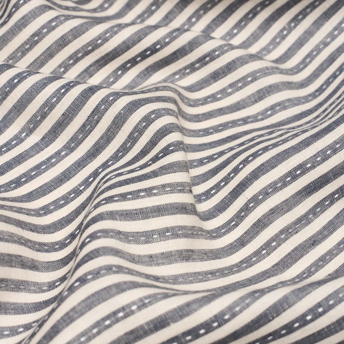 MATHIS TICKING STRIPE Fabric – CARBON | Schumacher | Wallpap MATHIS TICKING STRIPE fabric CARBON color by Schumacher