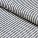MATHIS TICKING STRIPE Fabric – INDIGO | Schumacher | Wallpap MATHIS TICKING STRIPE fabric INDIGO color by Schumacher