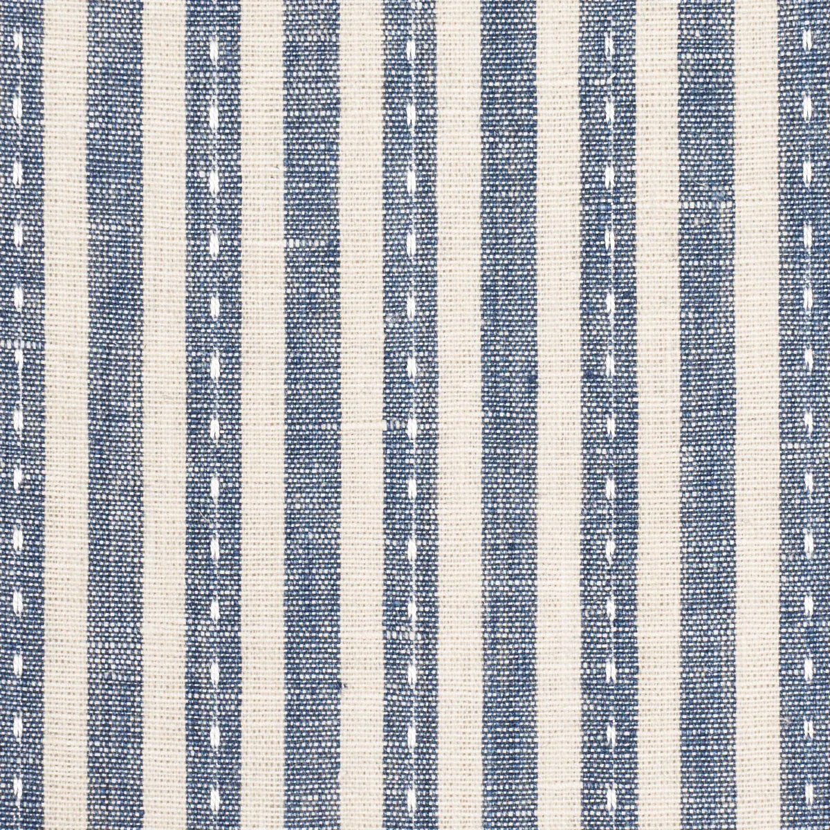 MATHIS TICKING STRIPE Fabric – INDIGO | Schumacher | Wallpap MATHIS TICKING STRIPE fabric INDIGO color by Schumacher