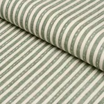 MATHIS TICKING STRIPE fabric SAGE color by Schumacher