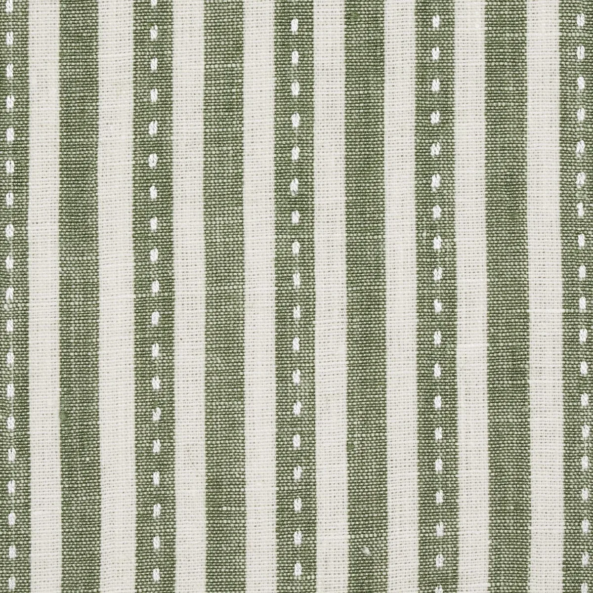 MATHIS TICKING STRIPE fabric SAGE color by Schumacher