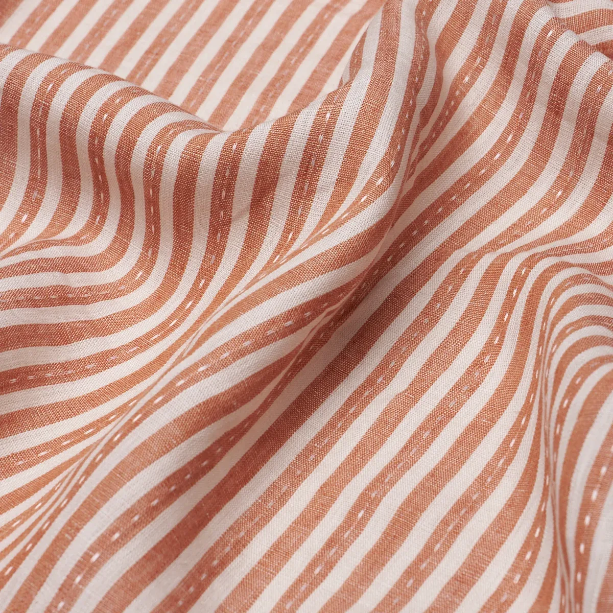 MATHIS TICKING STRIPE Fabric – SPICE | Schumacher | Wallpape MATHIS TICKING STRIPE fabric SPICE color by Schumacher