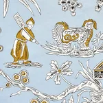 MATSUDANA Fabric – BLUE | Schumacher | Wallpaper Twins MATSUDANA fabric BLUE color by Schumacher