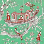 MATSUDANA Fabric – JADE | Schumacher | Wallpaper Twins MATSUDANA fabric JADE color by Schumacher