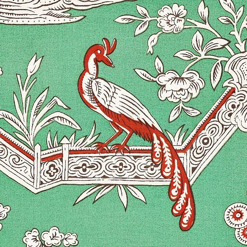 MATSUDANA Fabric – JADE | Schumacher | Wallpaper Twins MATSUDANA fabric JADE color by Schumacher